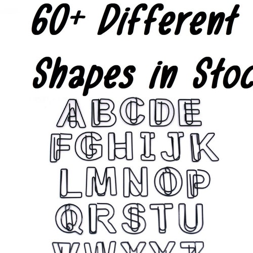 100 Count Paper Clips Numbers Letters Alphabet Initials Etsy Australia