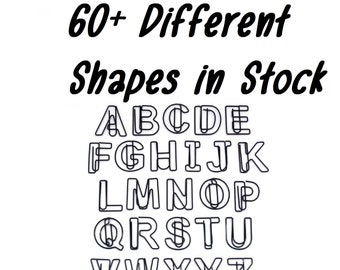 25 Count Paper Clips, Numbers Letters Alphabet Initials Monogram Black Colored, - Pick Your Favorite A-Z Alphabet Letter or 0-9 Number