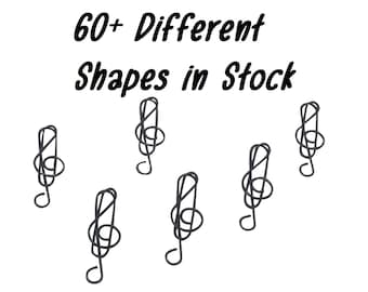 CellCase 50 Pieces Music Paper Clips Musical Notes Clips Note Style Paper Clips Holders Clamps for Desk Bookmark Office School