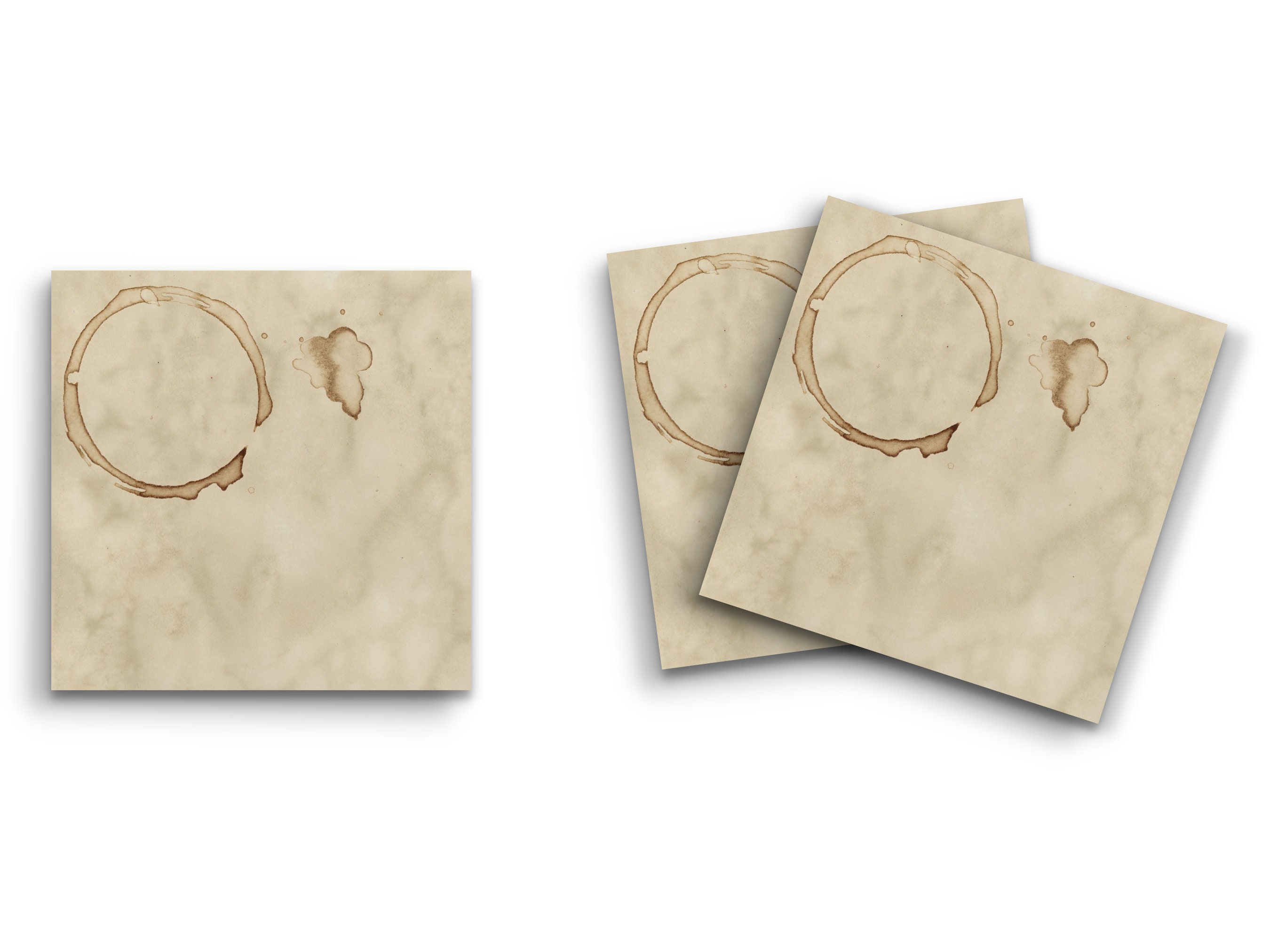 Sticky Notes Coffee Stain Ring Coffee Drops Dirty Paper 3