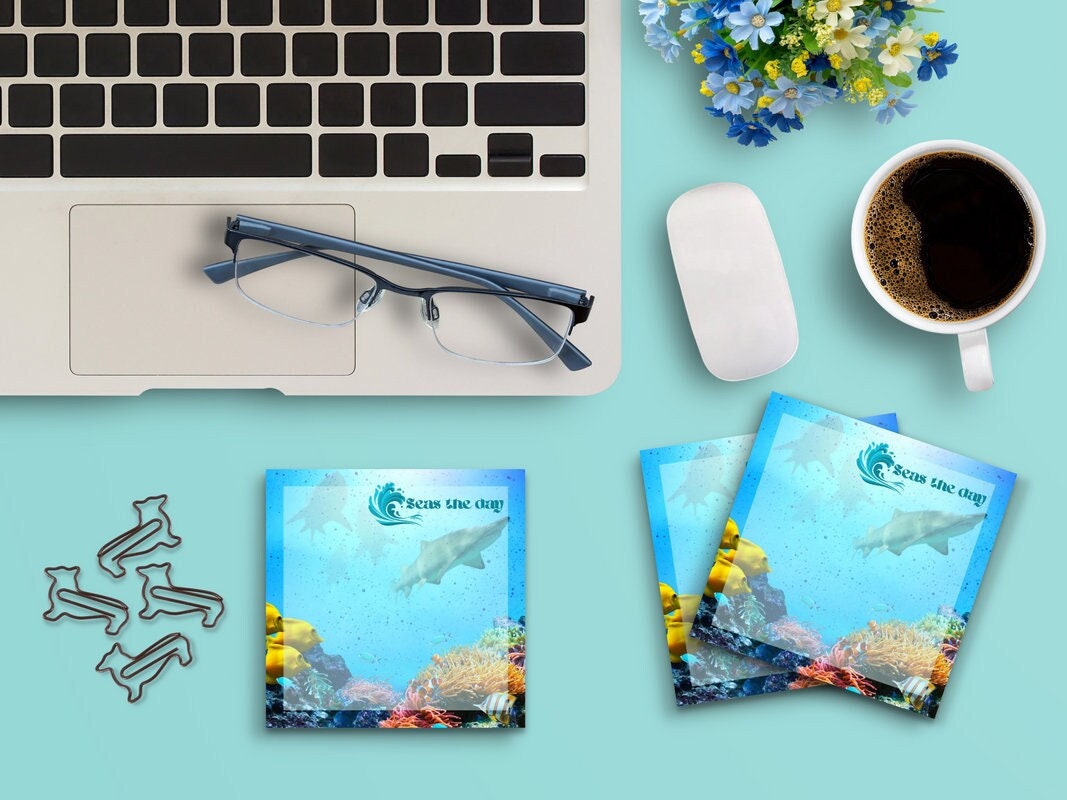 Sticky Notes Seas the Day Fish Shark, 3
