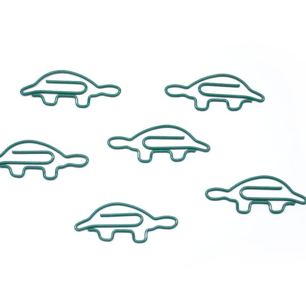 100 Count Sea Turtle Paper Clips, Sea Turtle Lover Gifts, Cute Shaped Paper Clips, Desk Organization, Stationery Office Supplies