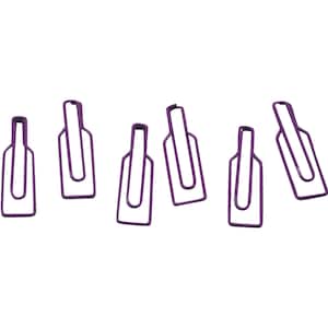 100個入りペーパークリップ、ワイン愛好家へのギフト、ワインボトル、かわいい形のペーパークリップ、デスク整理、文房具オフィス用品