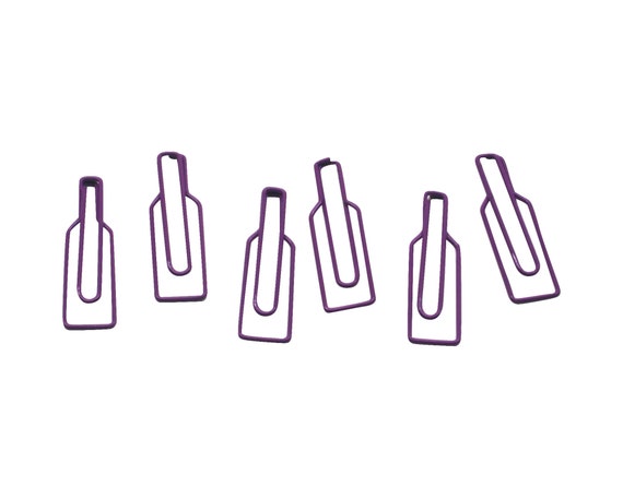 100 Count Paper Clips, Wine Lover Gifts, Wine Bottle, Cute Shaped Paper Clips, Desk Organization, Stationery Office Supplies