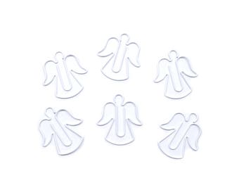 100 Count Paper Clips, White Angel Lover Gifts, Cute Shaped Paper Clips, Desk Organization, Stationery Office Supplies, Optional Gift Bag