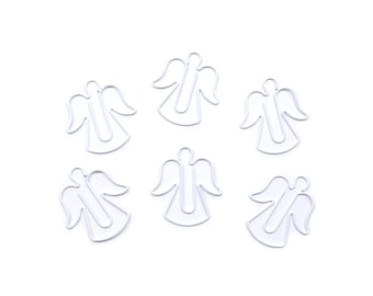 Single Count Paper Clips, White Angel Lover Gifts, Cute Shaped Paper Clips, Desk Organization, Stationery Office Supplies