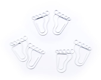 50 Count Paper Clips, Foot Feet Lover Podiatrist Gifts, Cute Shaped Paper Clips, Desk Organization, Office Supplies - WHITE or BLACK