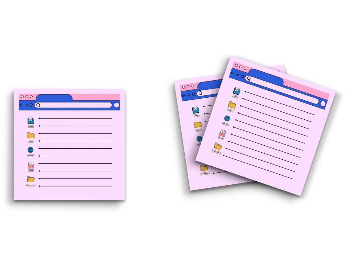 Notes Desk Top Sticky Notes Computer Desktop Search Bar, 3