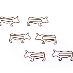 10 Count Paper Clips, Cow Bull Lover Gifts, Cute Shaped Paper Clips, Desk Organization, Stationery Office Supplies