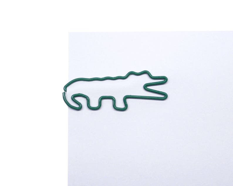 100 Count Paper Clips, Crocodile Alligator Florida Gators Gifts, Cute Shaped Paper Clips, Desk Organization, Stationery Office Supplies image 2