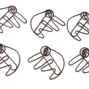 10 Count Paper Clips, Brown Sloth Gifts, Cute Shaped Paper Clips, Desk Organization, Stationery Office Supplies, Optional Bag
