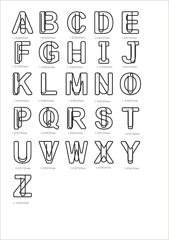 100 Stuck Papierklammern Zahlen Buchstaben Alphabet Initialen Etsy De