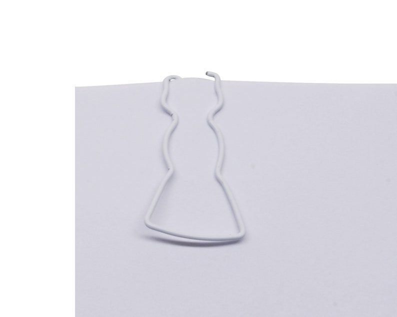 100 Count Paper Clips Wedding Dress Bride Cute Shaped Paper Etsy