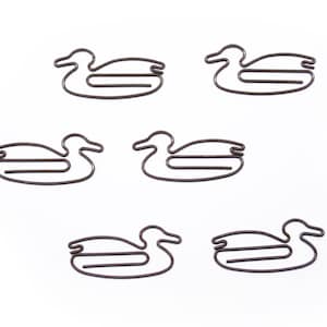 25 Count Paper Clips, Duck Lover Gifts, Cute Shaped Paper Clips, Desk Organization, Stationery Office Supplies