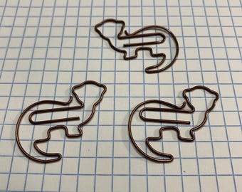 100 Count Brown Otter Shaped Paper Clips, Otter Lover Gifts, Cute Shaped Paper Clips, Desk Organization, Stationery Office Supplies