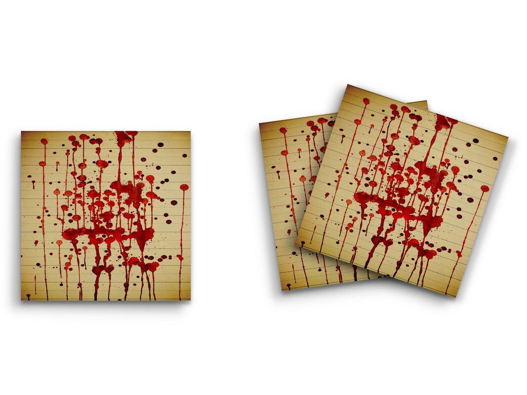 Sticky Notes Many Blood Drops Horror Scary, 3