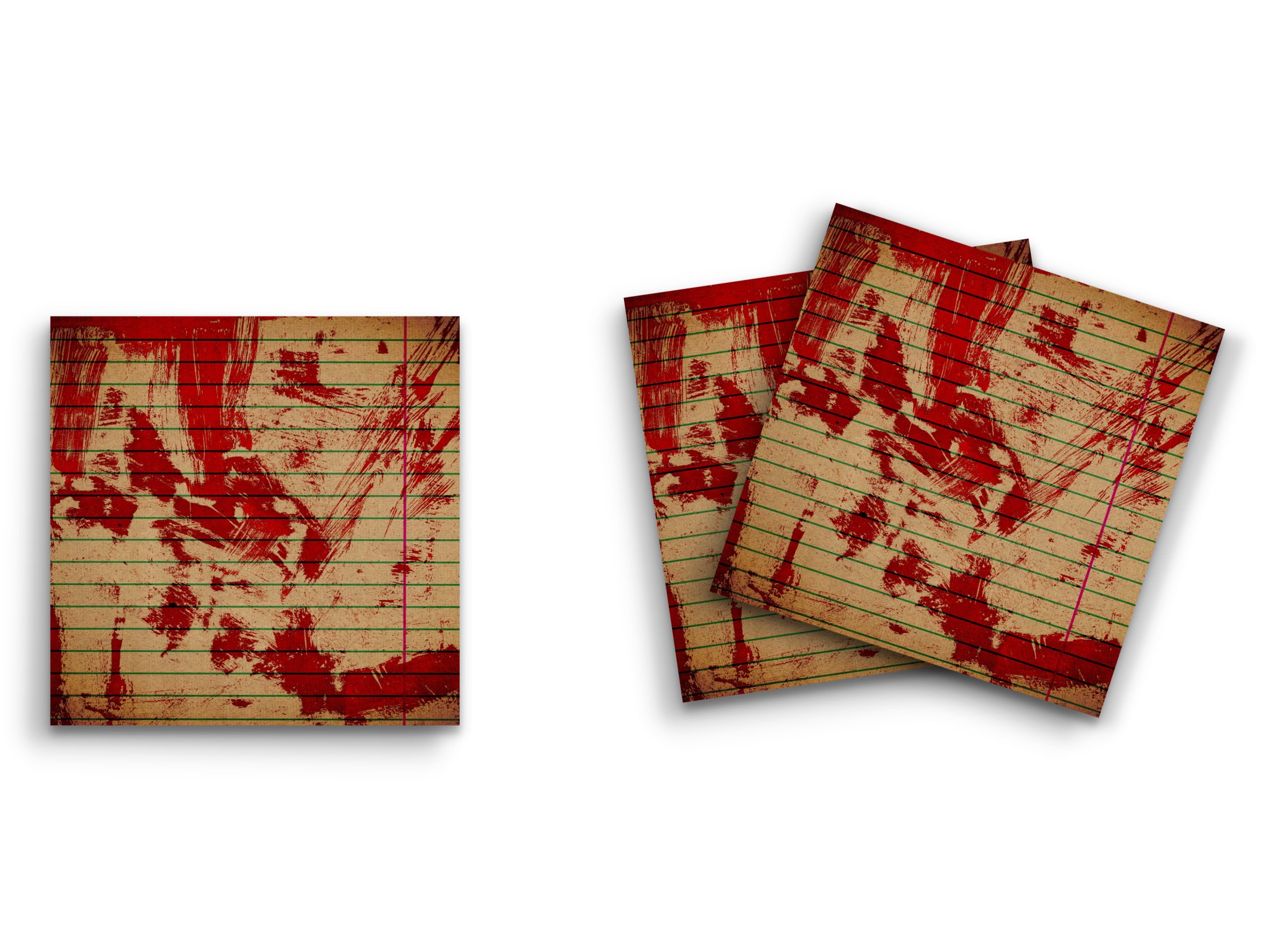 7 Pad Sticky Notes Assortment Set Dripping Blood Splatter Scary Horror ...