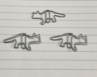Single Count Gray Raccoon Shaped Paper Clips, Raccoon Lover Gifts, Cute Shaped Paper Clips, Desk Organization, Stationery Office Supplies