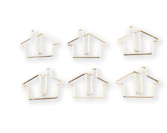 100 Silver House Shaped Paper Clips - Perfect for Realtor Paperwork Gifts and Office Organization - Unique Desk Decor for New Homeowners