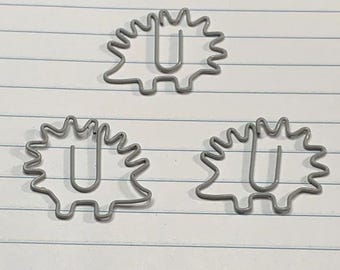 Single Count Hedgehog Paper Clips, Hedgehog Lover Gifts, Cute Shaped Paper Clips, Desk Organization, Stationery Office Supplies