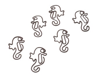 100 Count Paper Clips, Seahorse Lover Gifts, Cute Shaped Paper Clips, Desk Organization, Stationery Office Supplies