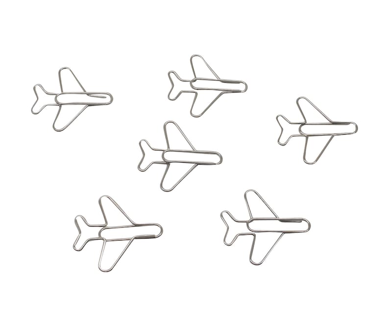100 Count Paper Clips Airplane Lover Pilot Gifts Cute Shaped Etsy