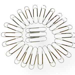 25 Count 4&quot; (100mm) Jumbo Extra Large Paper Clips (Silver Metal)