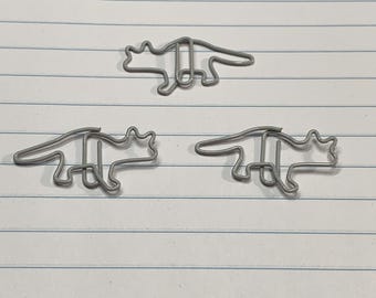 100 Count Gray Raccoon Shaped Paper Clips, Raccoon Lover Gifts, Cute Shaped Paper Clips, Desk Organization, Stationery Office Supplies