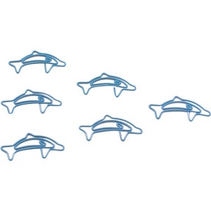 100 st. blågrönt delfingem, presenter till delfinälskare, söta gem, skrivbordsorganisering, kontorsmaterial