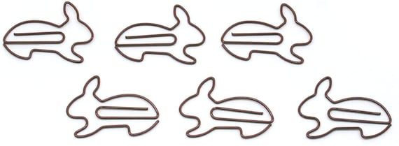 100 Count Paper Clips, Bunny Rabbit Lover Gifts, Cute Shaped Paper Clips, Desk Organization, Stationery Office Supplies