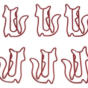 10 Count Paper Clips, Red Fox Gifts, Cute Shaped Paper Clips, Desk Organization, Stationery Office Supplies, Optional Bag