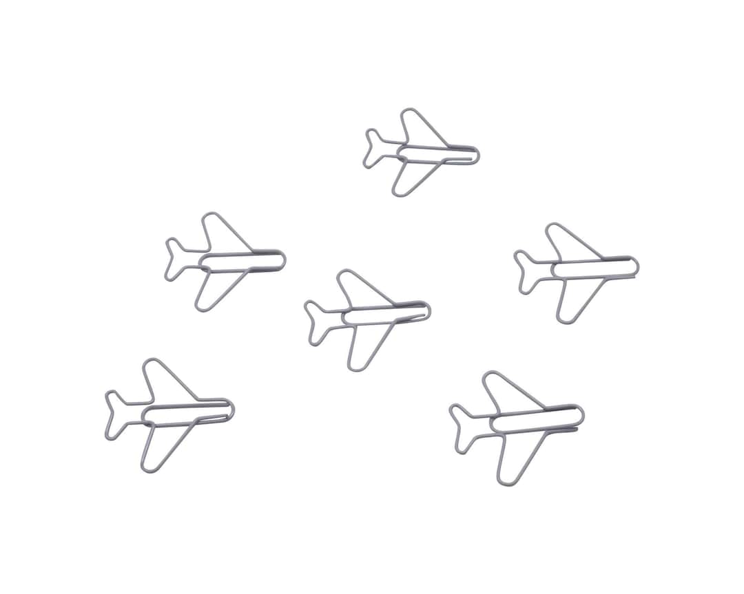 100 Count Airplane Paper Clips, Pilot Gifts, Cute Shaped Paper Clips ...