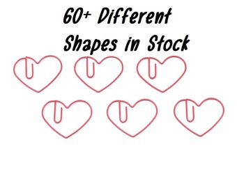 10 Count Paper Clips, Love Heart Valentine Gifts, Cute Shaped Paper Clips, Desk Organization, Stationery Office Supplies