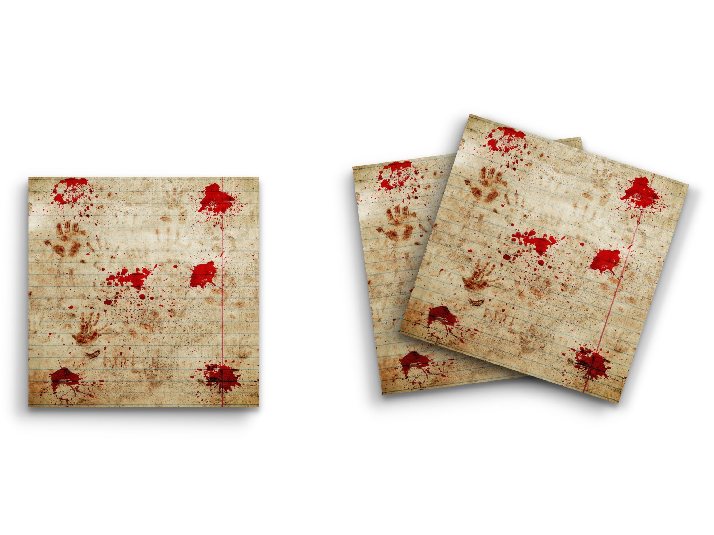 7 Pad Sticky Notes Assortment Set Dripping Blood Splatter Scary Horror ...