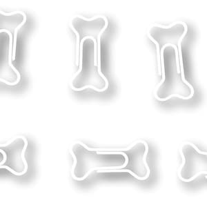 25 Count Paper Clips, Dog Bone Lover Gifts, Cute Shaped Paper Clips, Desk Organization, Stationery Office Supplies