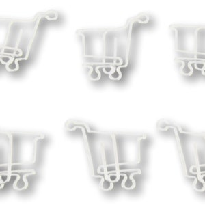 Single Count Büroklammern, Silber Lebensmittel Einkaufswagen Geschenke, niedlich geformte Büroklammern, Schreibtisch Organisation, Schreibwaren Bürobedarf