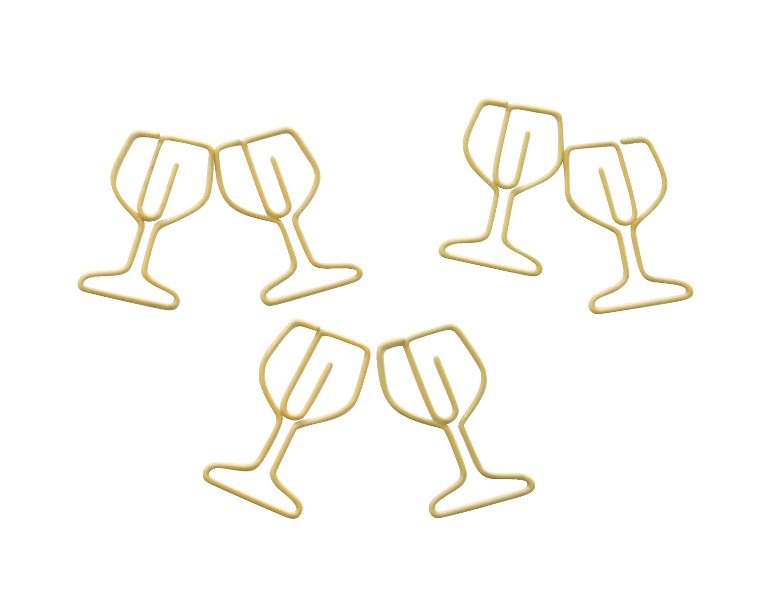 100 Count Paper Clips Wine Glass Lover Gifts Cute Shaped Etsy