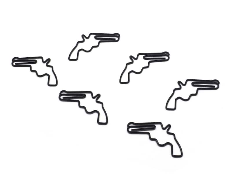 Shaped Paper Clips Gun Lover Gifts Cute Shaped Paper Clips Etsy