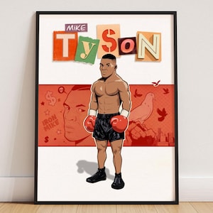 Mike Tyson Art Print | Mike Tyson Poster for Boxing Fan Tyson Prints Mike Tyson Print Boxing Wall Art Boxing Poster Sports Poster Games Room