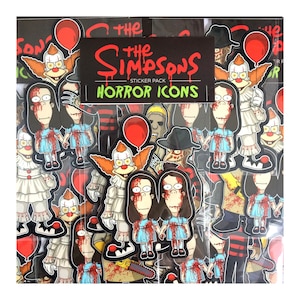 The Simpsons Horror Icons Sticker Pack | Simpsons Stickers Mr Burns Pennywise Sticker Halloween Stickers Simpsons Gifts Bart Simpsons IT