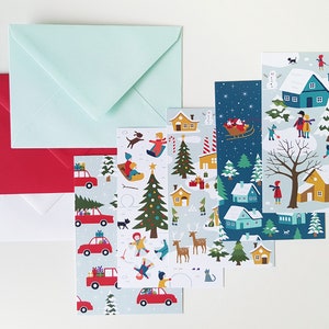 Weihnachtsdorf Postkarten / kerstkaarten / ansichtkaarten 5er-Set Design von Heleen van den Thillart Bild 9