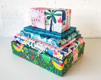 Wrapping paper Mix double sided crafting 3 sheets 19x27 inch / inpakpapier 50x70 cm - design by Heleen van den Thillart