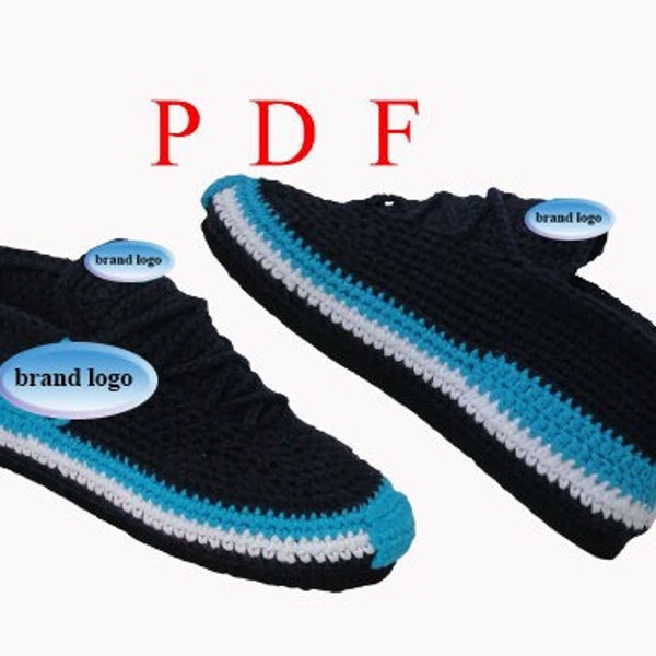 Сrochet Sneakers Pattern, Crochet Slippers Pattern, Sneakers  PDF - Pattern  ONLY