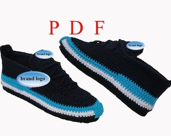 Сrochet Sneakers Pattern, Crochet Slippers Pattern, Sneakers  PDF - Pattern  ONLY