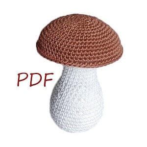 Crochet Porcini, Crochet food, Porcini mushroom, Amigurumi Mushroom Pattern, Porcini pattern, Mushroom PDF Pattern ONLY, Mushroom toy