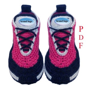 Сrochet Sneakers Pattern, Crochet Slippers Pattern, Sneakers PDF Pattern ONLY image 1