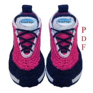 Сrochet Sneakers Pattern, Crochet Slippers Pattern, Sneakers  PDF - Pattern  ONLY