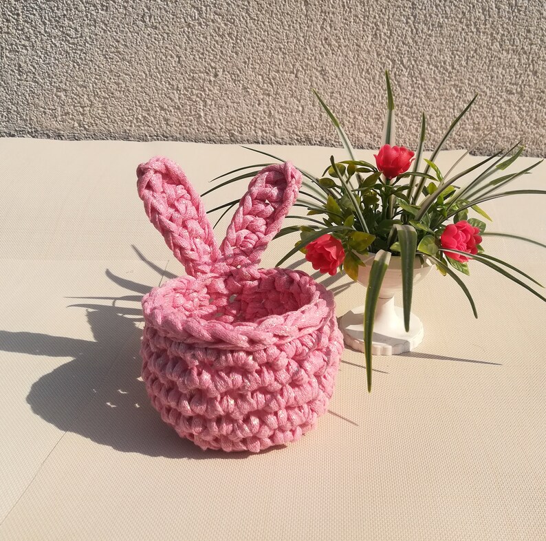 Easter Bunny Basket Crochet Pattern Crochet Pattern Small Etsy