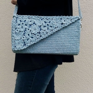 Evening purse bag, Crochet clutch, Crochet handbag, Gift for her, Makeup bag