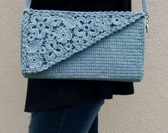 Evening purse bag, Crochet clutch, Crochet handbag, Gift for her, Makeup bag